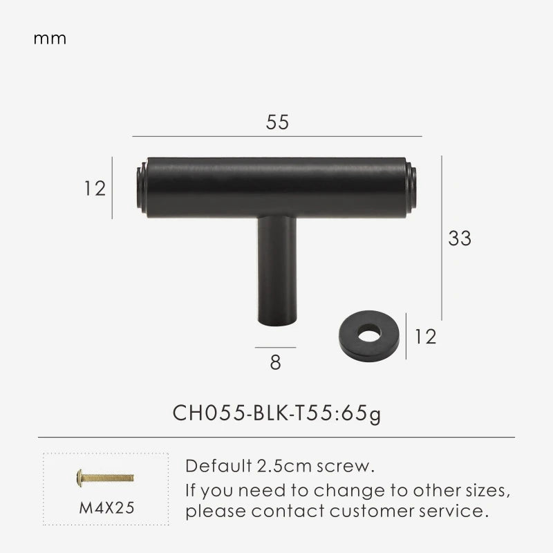 Forma Brass Cabinet Handle & Knob - Matte Black