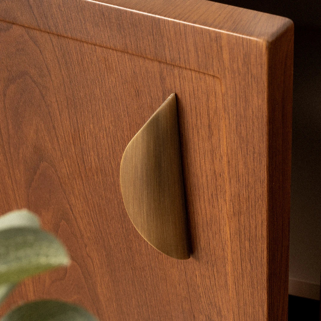 Antique Brass Curved Cabinet Handle