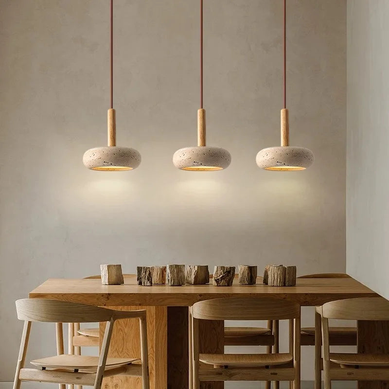 Travertine Sphere Pendant Lamp