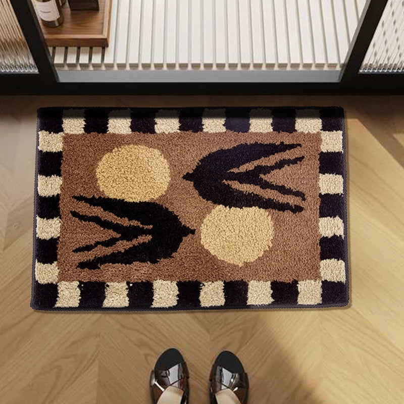 Bird Checkered Tufted Mat