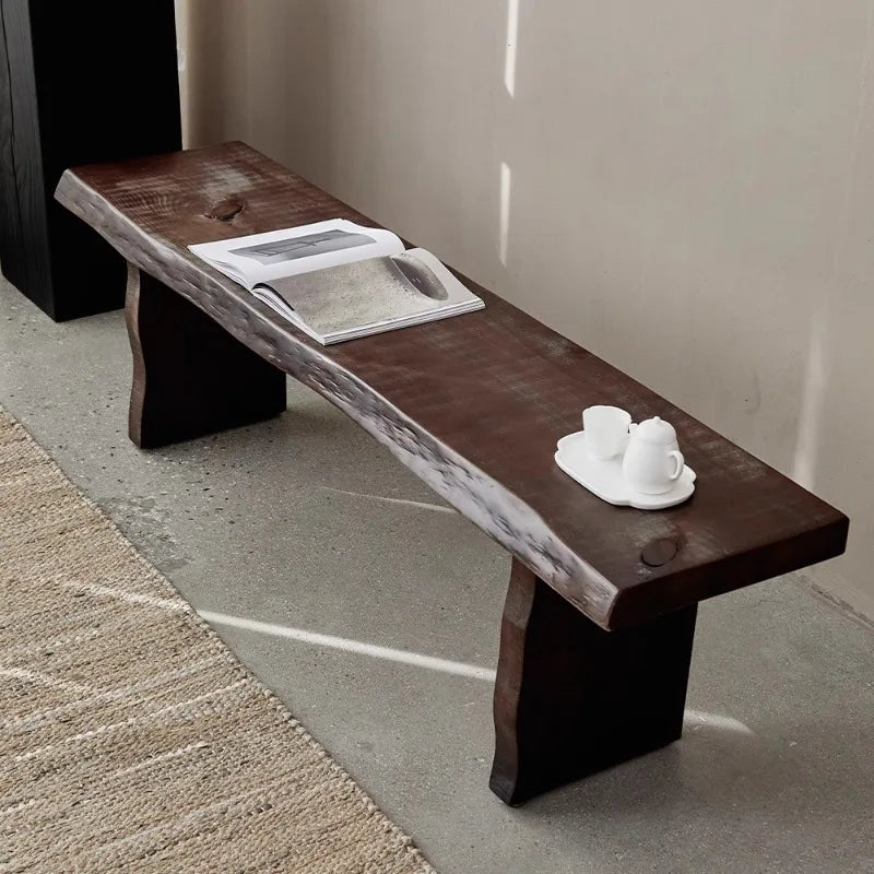 Solid Wood Wabi-Sabi Bench
