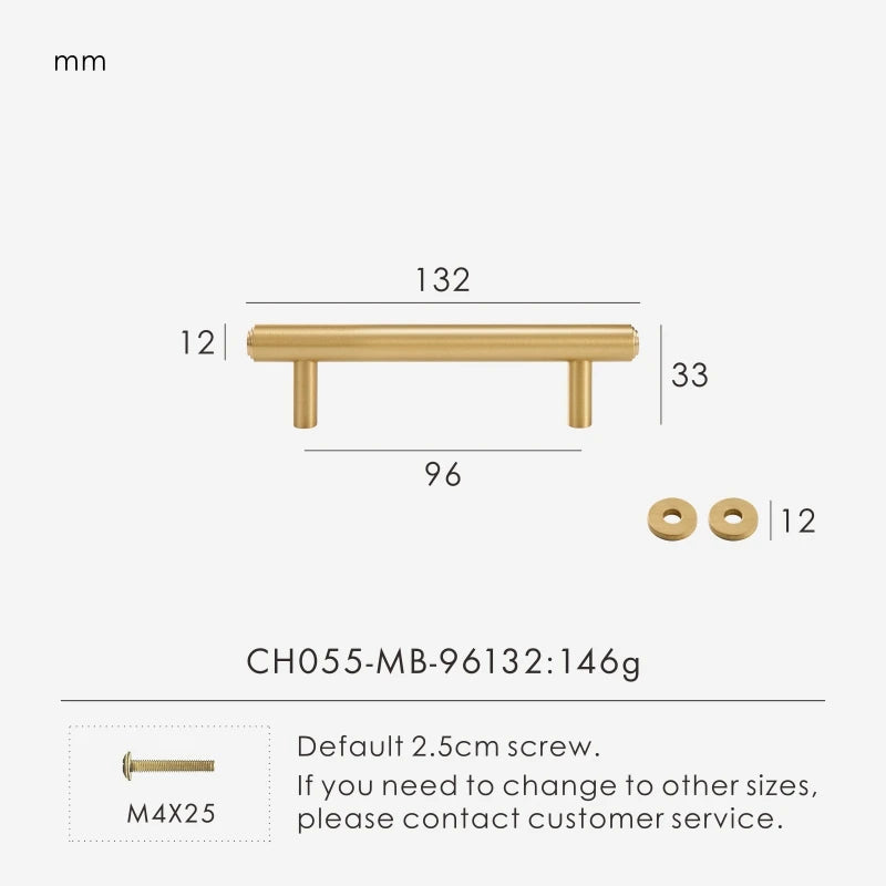 Forma Brass Cabinet Handle & Knob - Matte Brass