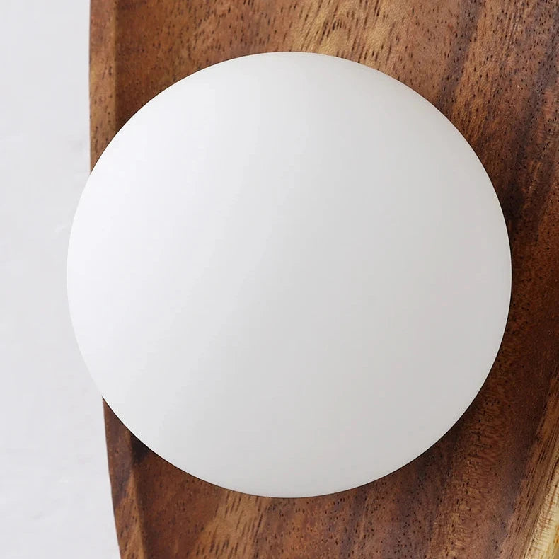 Wooden Wall Sconce Lamp - Round Oblong