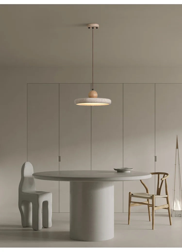 Travertine Halo Pendant Lamp