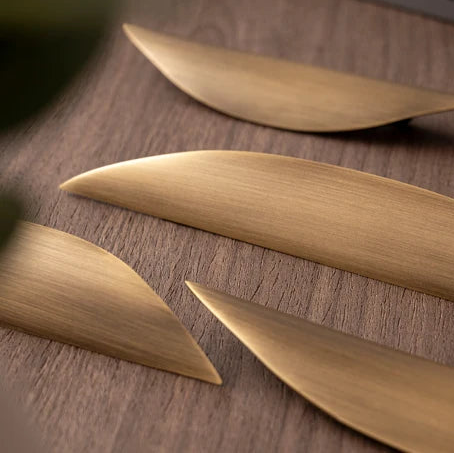 Antique Brass Curved Cabinet Handle