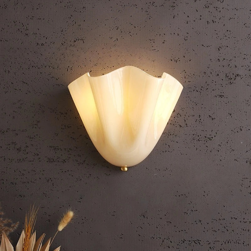 Glass Shell Wall Light