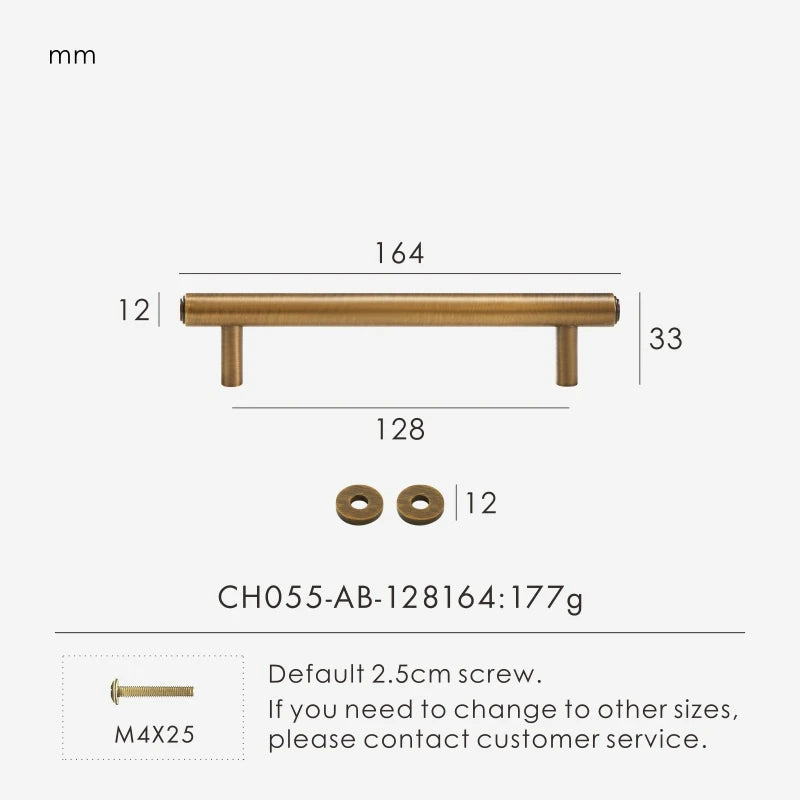 Forma Brass Cabinet Handle & Knob - Antique Brass