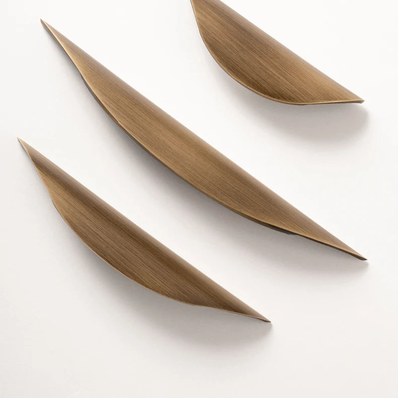 Antique Brass Curved Cabinet Handle