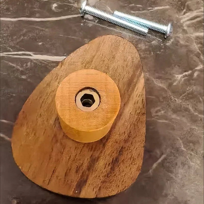 Wooden Pebble Wall Hook/Knob