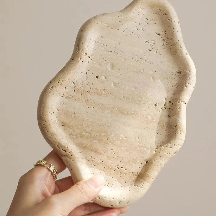 Travertine Cloud Tray