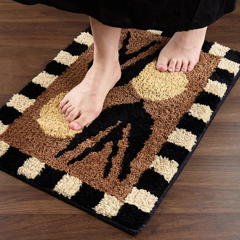 Bird Checkered Tufted Mat