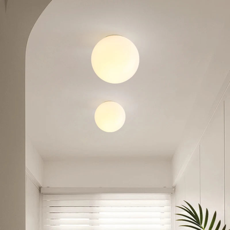 Round Glass Ceiling Light