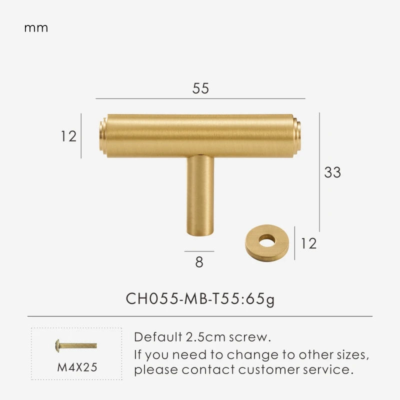 Forma Brass Cabinet Handle & Knob - Matte Brass