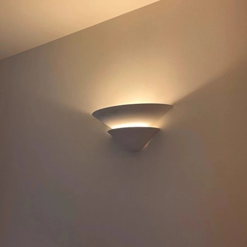 Double Layer White Gypsum Wall Lamp