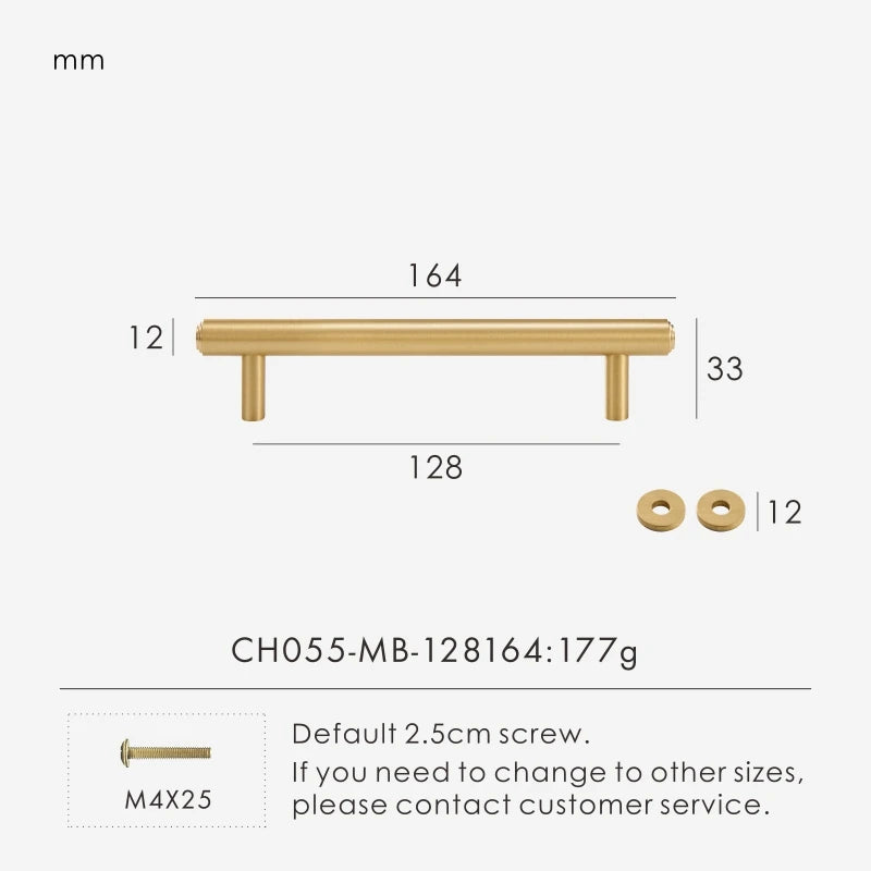 Forma Brass Cabinet Handle & Knob - Matte Brass