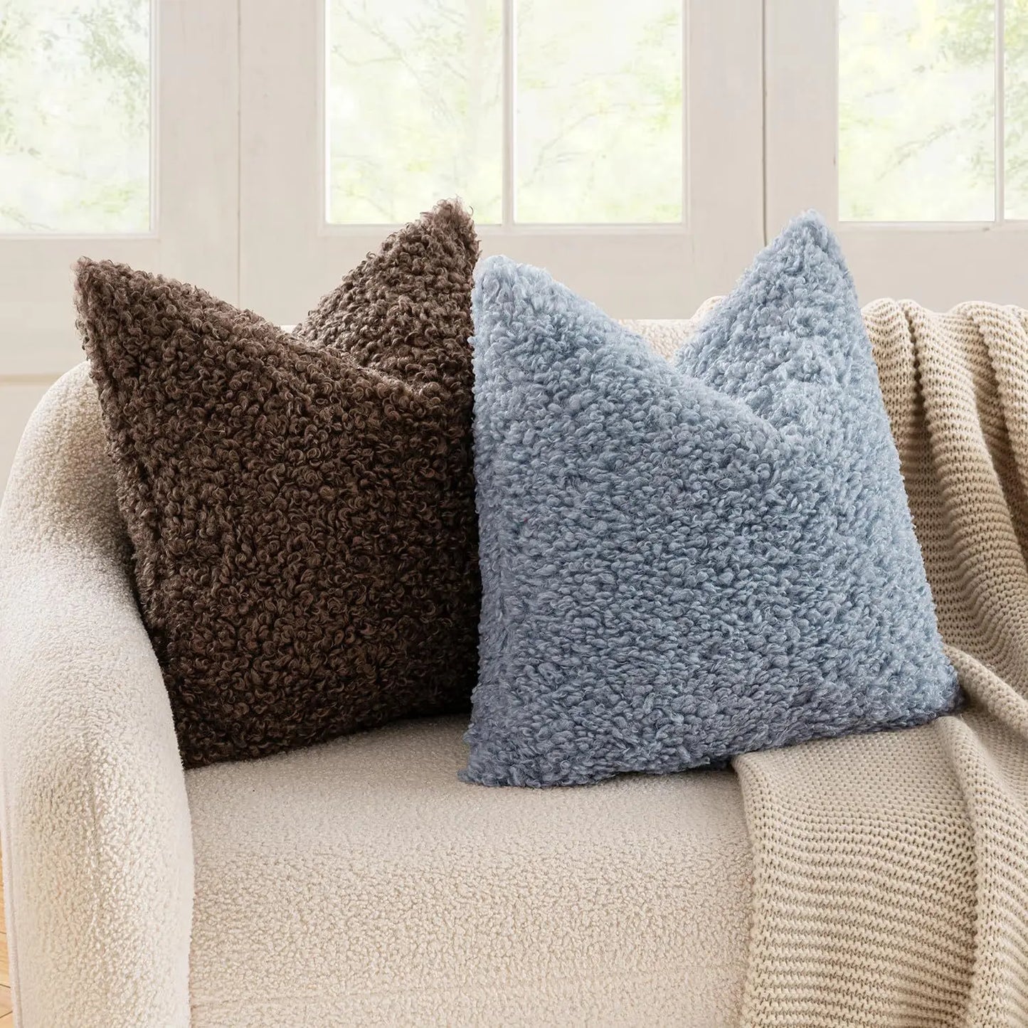 Plush Teddy Cushion Covers (Set of 2)