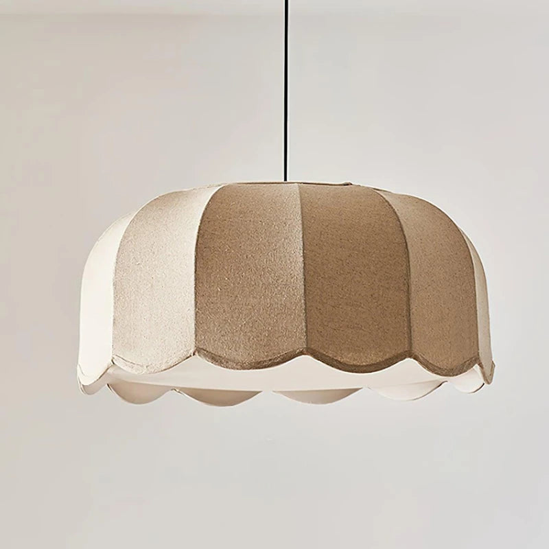 Scalloped Fabric Pendant Light