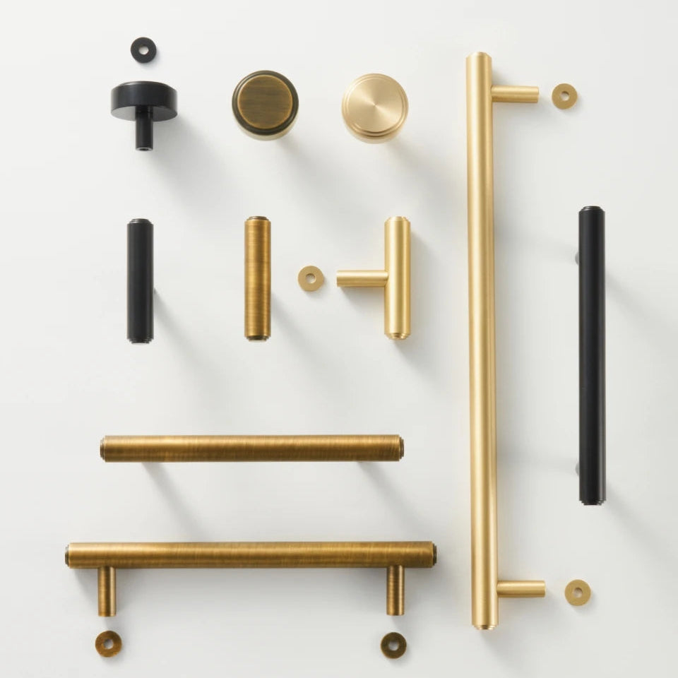 Forma Brass Cabinet Handle & Knob - Matte Brass