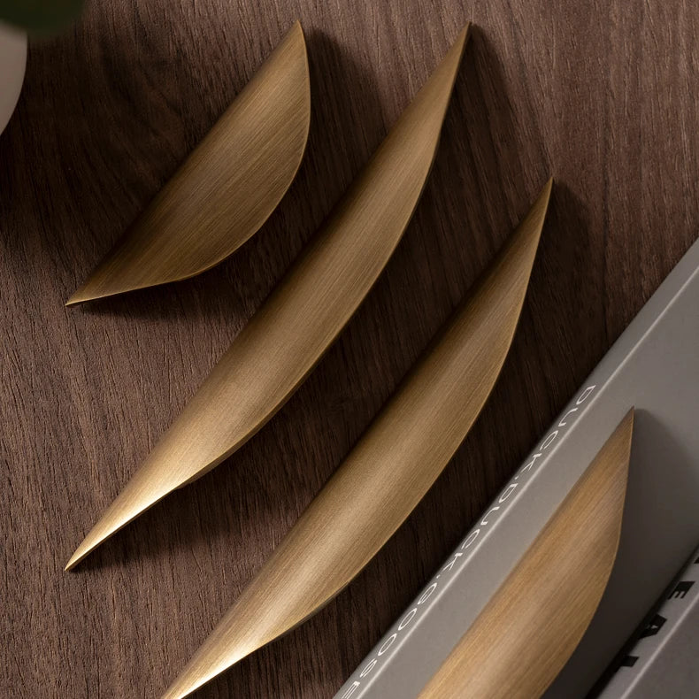 Antique Brass Curved Cabinet Handle