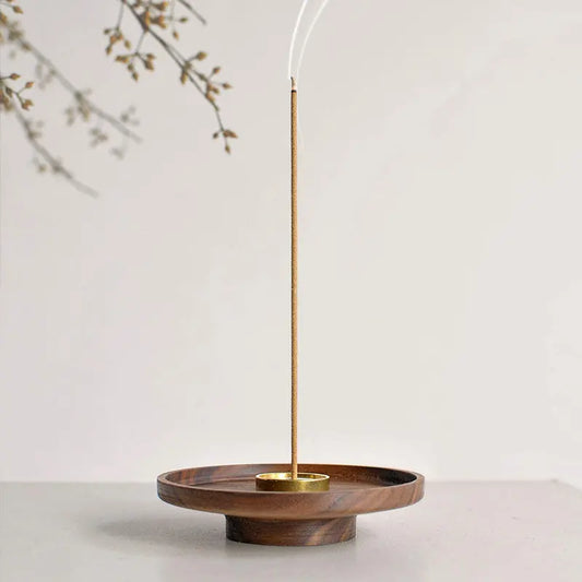 Wood & Copper Incense Holder