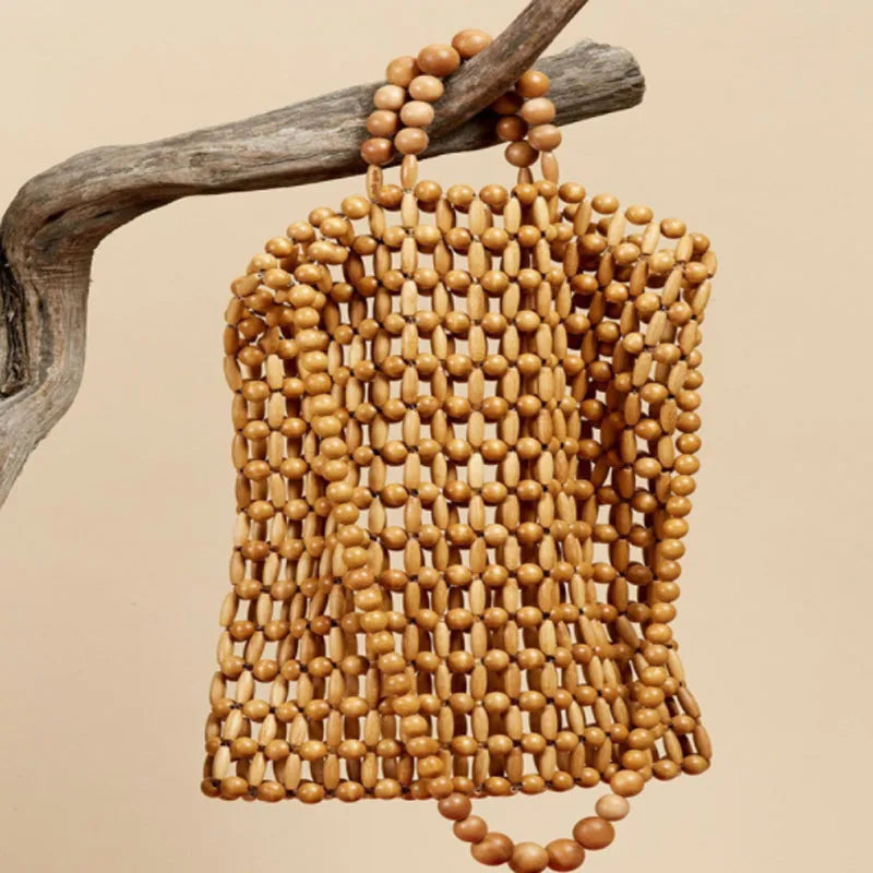 Beaded Bamboo Handbag