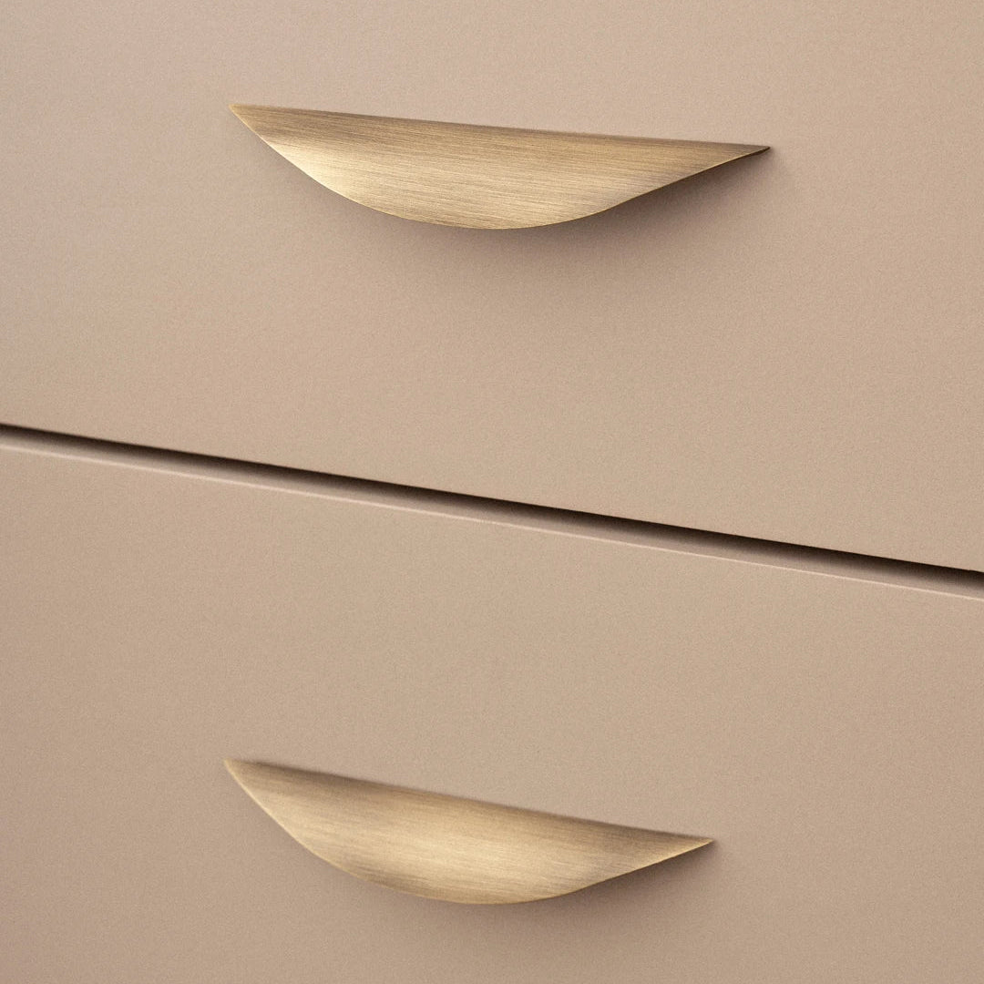 Antique Brass Curved Cabinet Handle