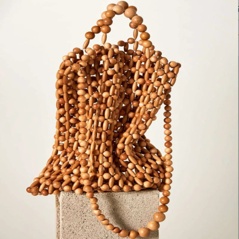 Beaded Bamboo Handbag