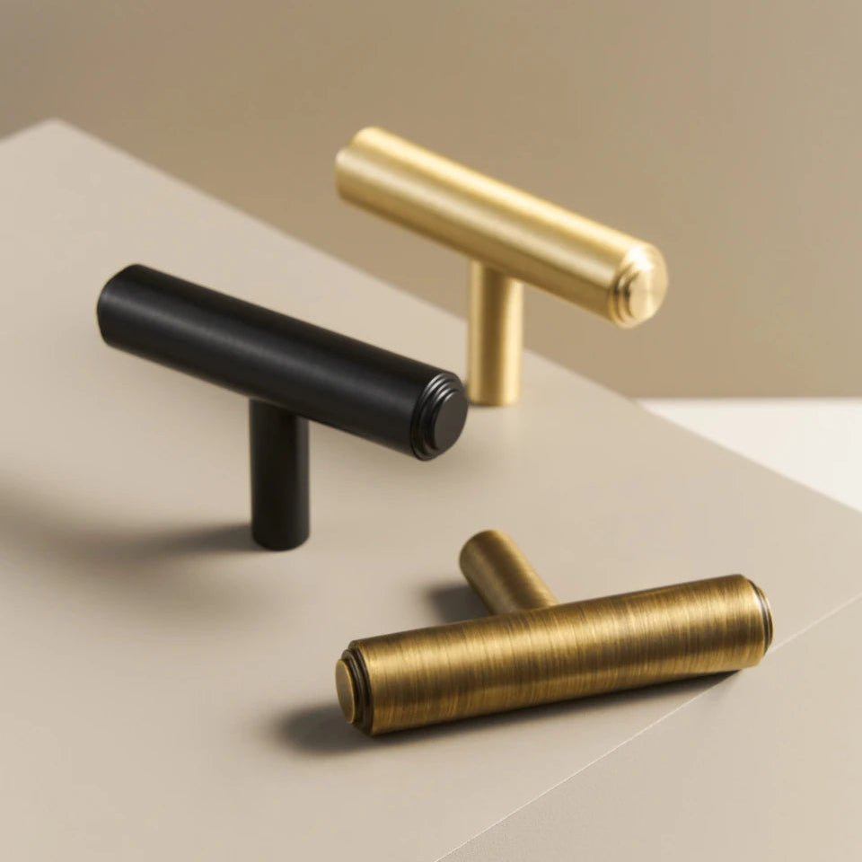 Forma Brass Cabinet Handle & Knob - Matte Brass