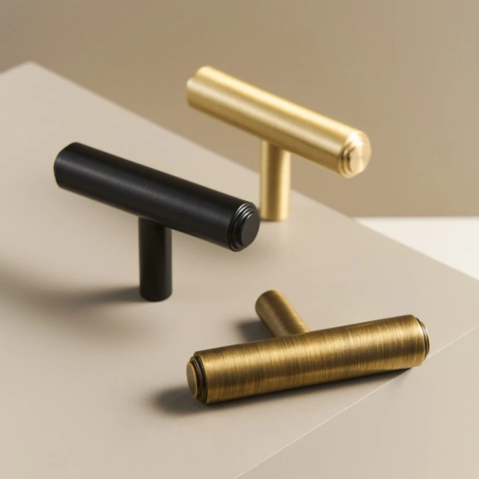 Forma Brass Cabinet Handle & Knob - Matte Black