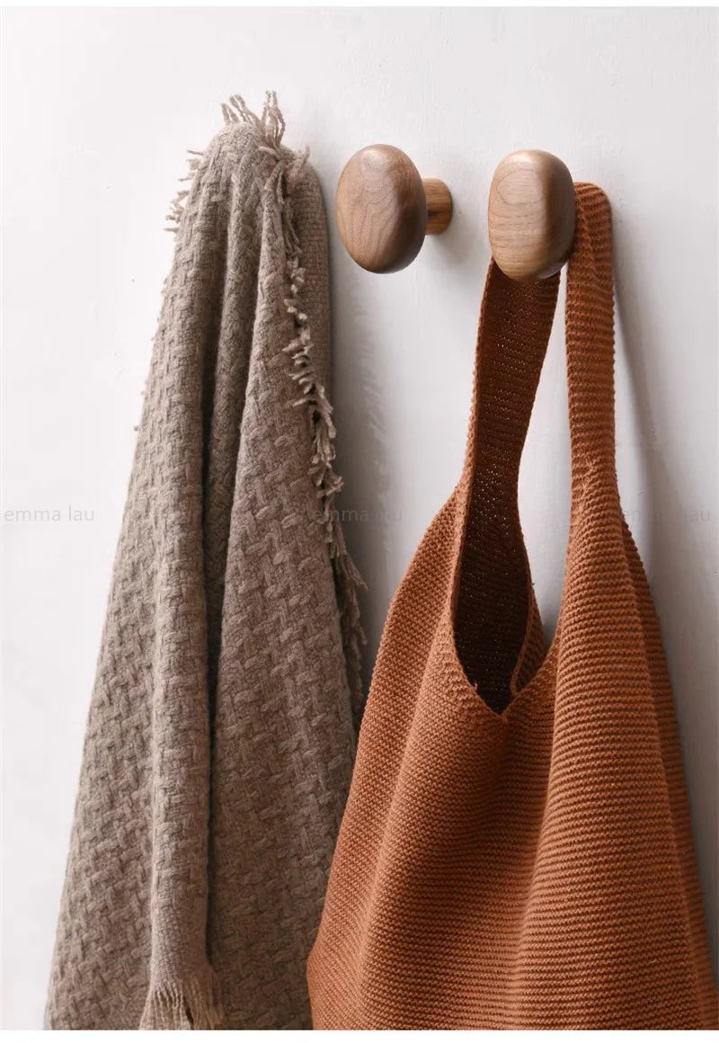 Wooden Pebble Wall Hook/Knob