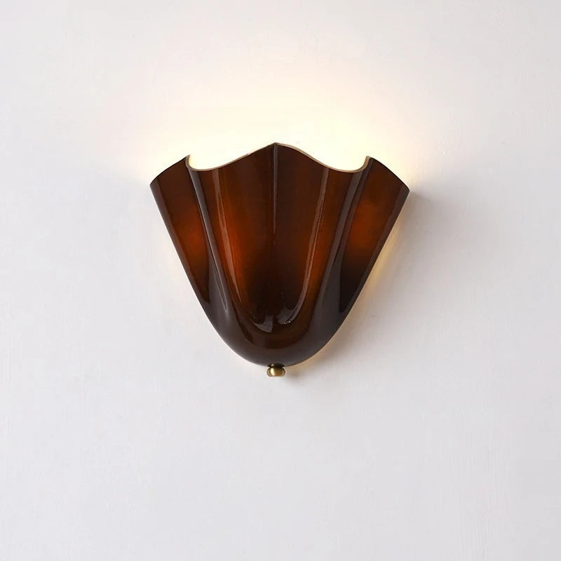 Glass Shell Wall Light