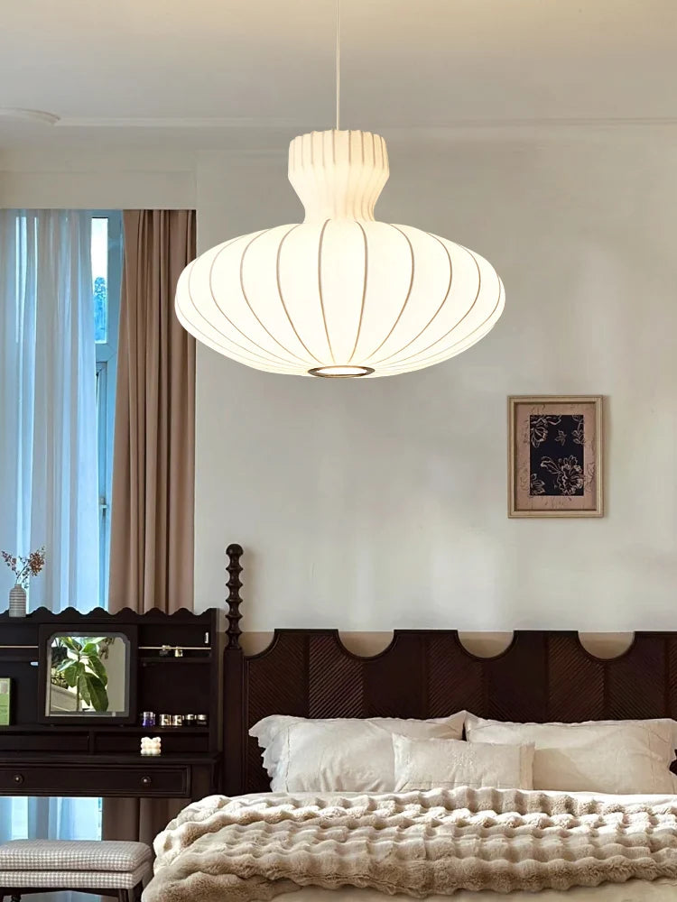 Silk Fluted Pendant Lantern