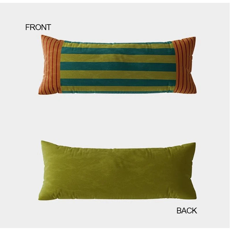 Luxe Velvet Colour-Block Cushion Cover
