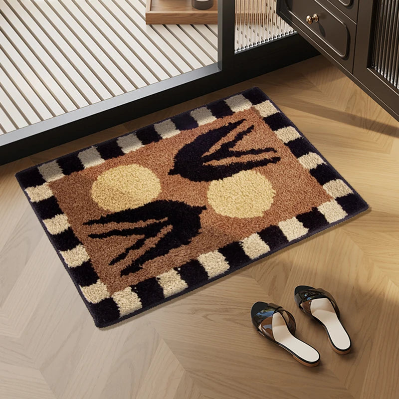Bird Checkered Tufted Mat