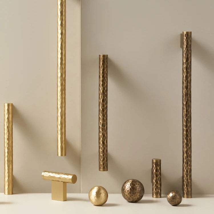 Hammered Brass Handles