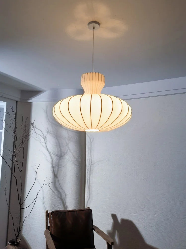 Silk Fluted Pendant Lantern
