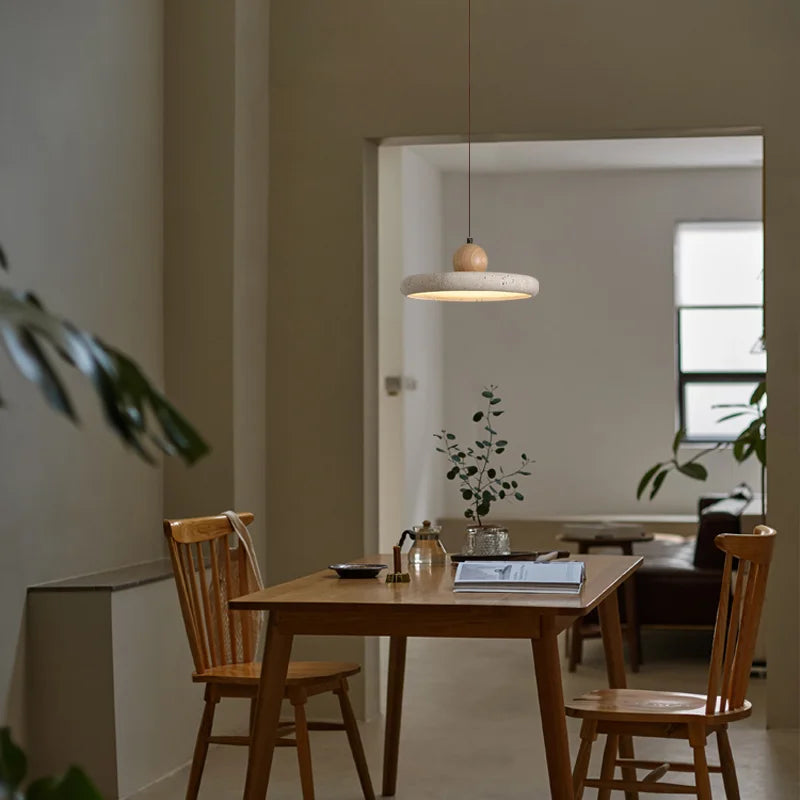 Travertine Halo Pendant Lamp