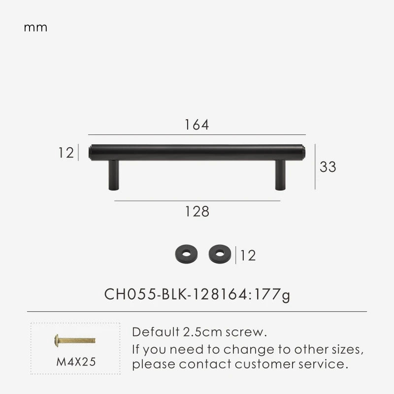 Forma Brass Cabinet Handle & Knob - Matte Black