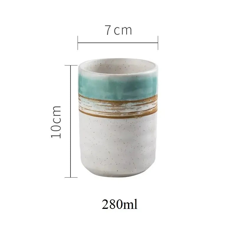 Hand-Painted Ceramic Teacup