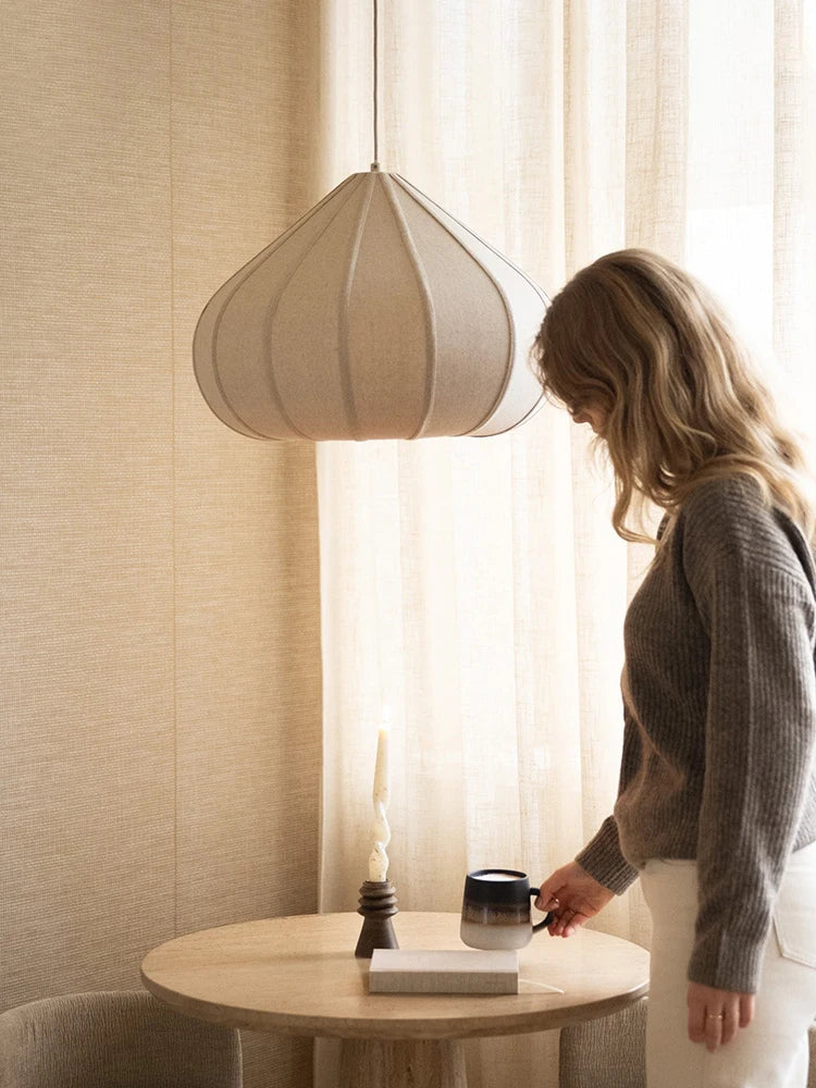 Lotus Fabric Pendant Light