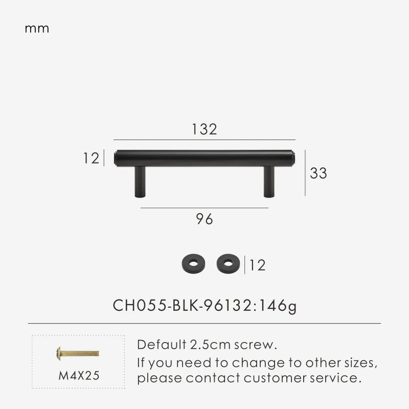 Forma Brass Cabinet Handle & Knob - Matte Black