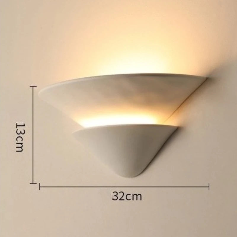 Double Layer White Gypsum Wall Lamp