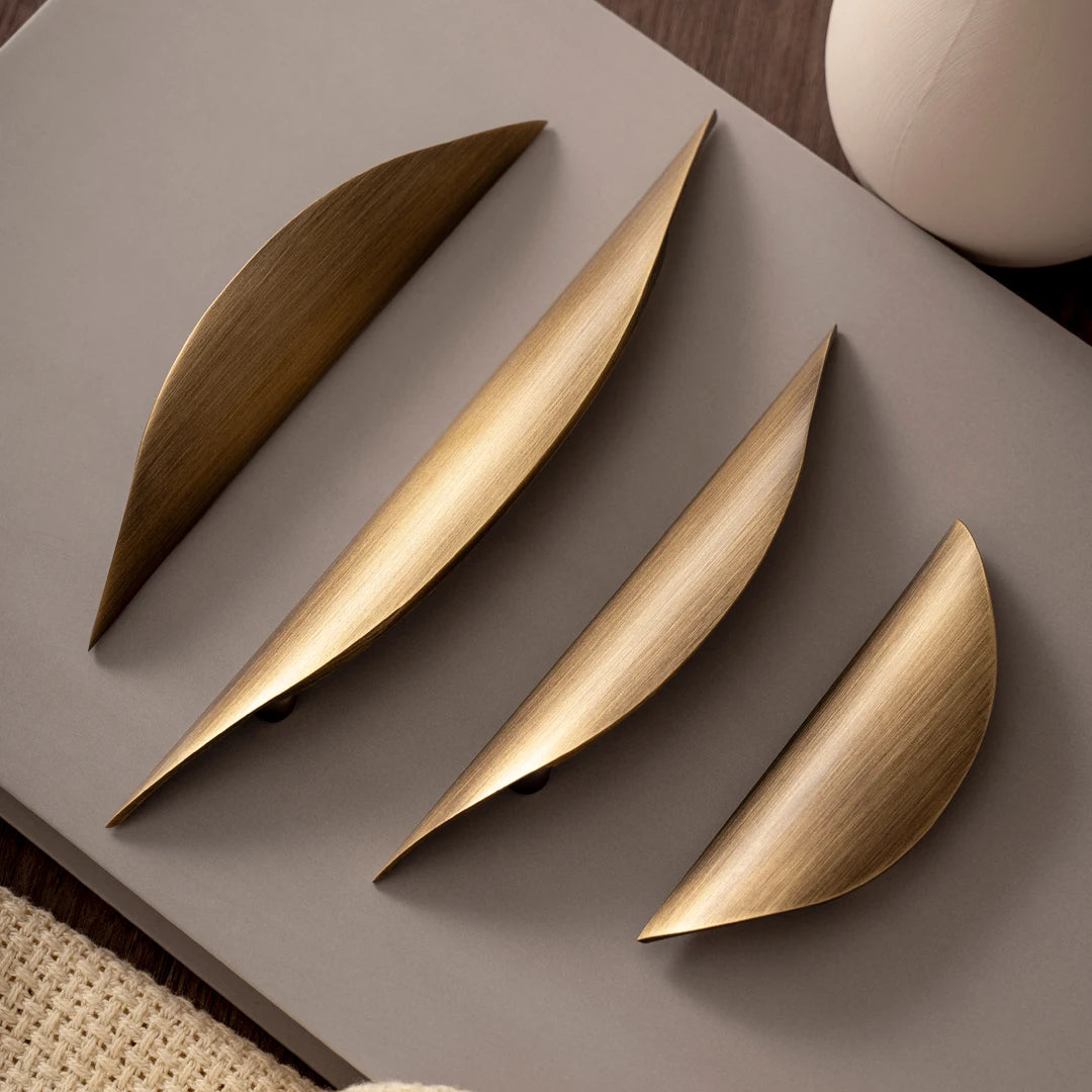 Antique Brass Curved Cabinet Handle