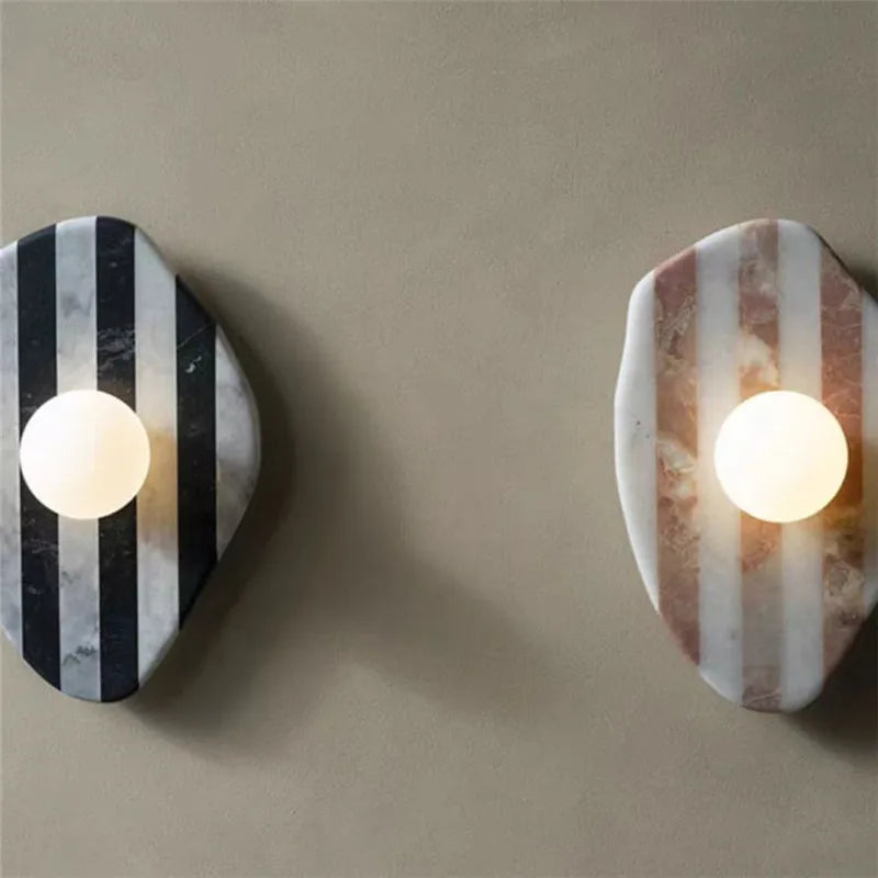 Striped Marble Wall Light