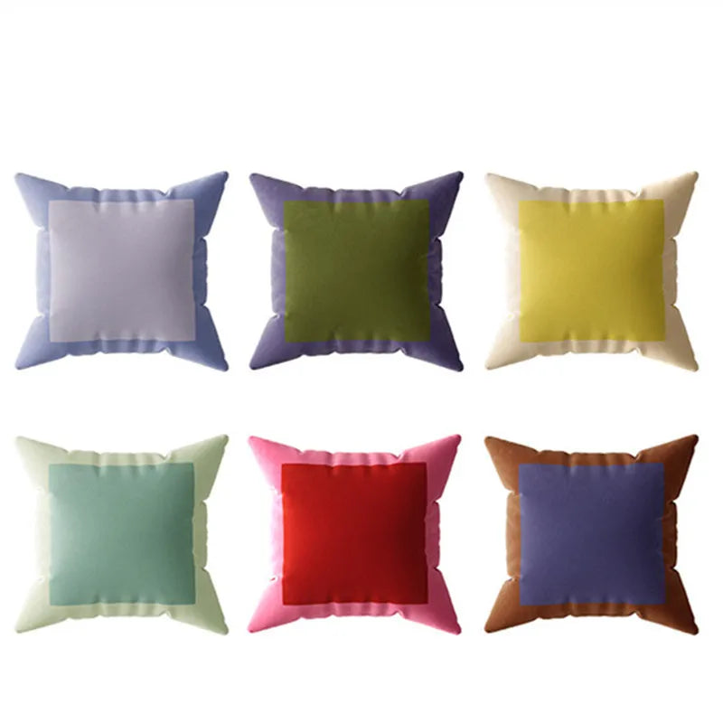 Colour Block Velvet Cushion Cover
