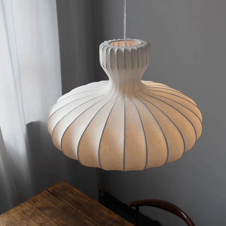 Silk Fluted Pendant Lantern