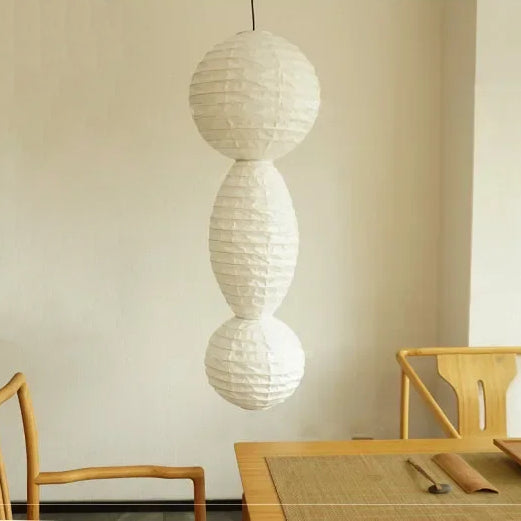 Sculptural Rice Paper Pendant Lamps