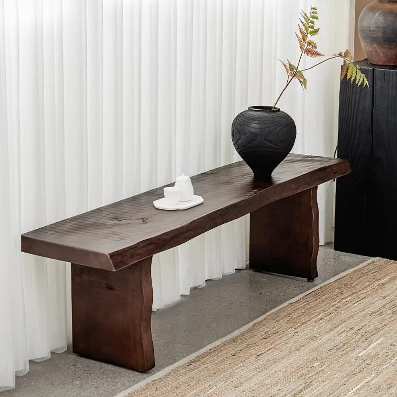 Solid Wood Wabi-Sabi Bench