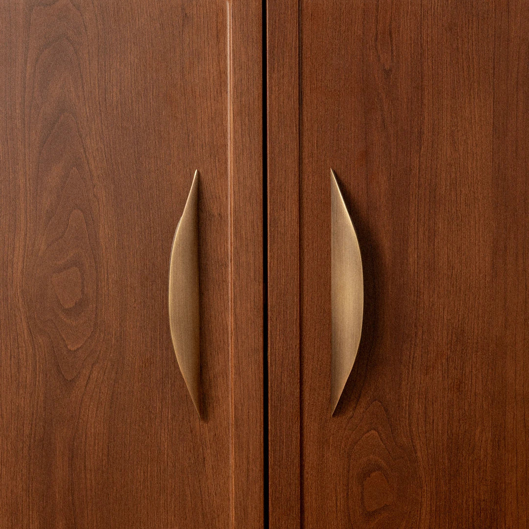 Antique Brass Curved Cabinet Handle