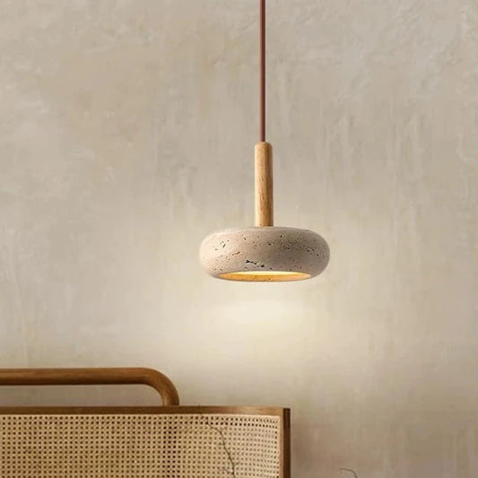 Travertine Sphere Pendant Lamp